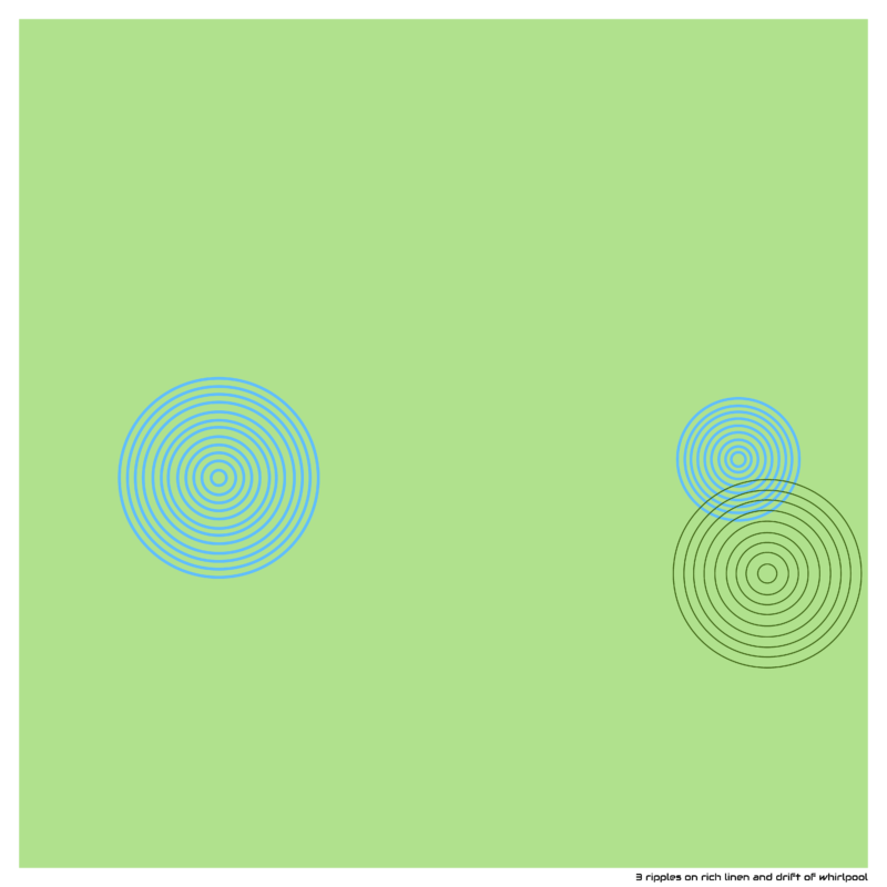 3 ripples on rich linen and drift of whirlpool