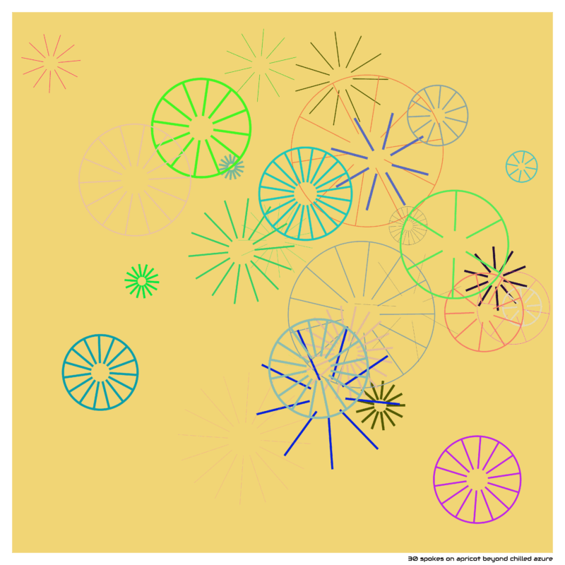 30 spokes on apricot beyond chilled azure