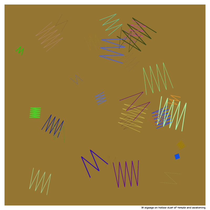 31 zigzags on hollow dust of temple and awakening