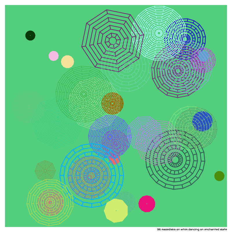 36 mazedisks on whim dancing on enchanted slate