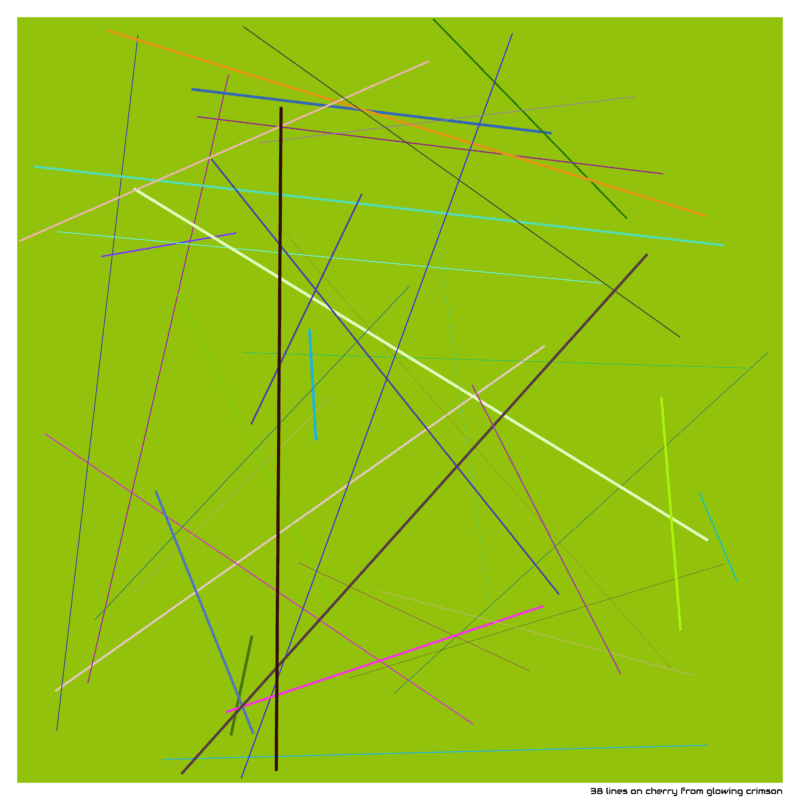 38 lines on cherry from glowing crimson
