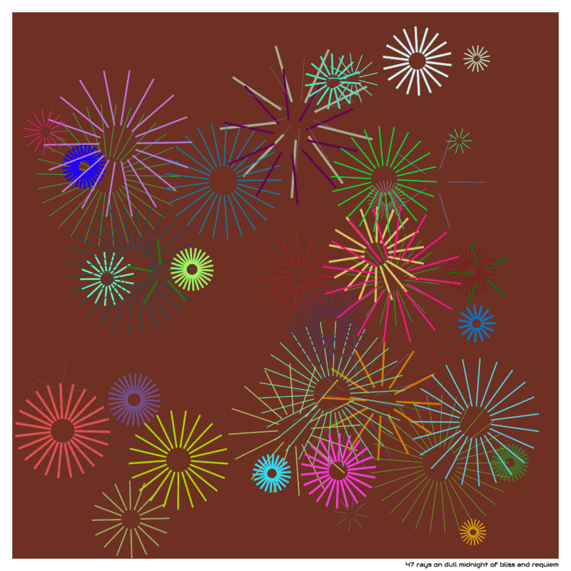 47 rays on dull midnight of bliss and requiem
