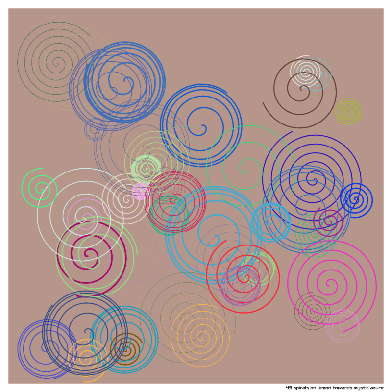 49 spirals on lemon towards mystic azure