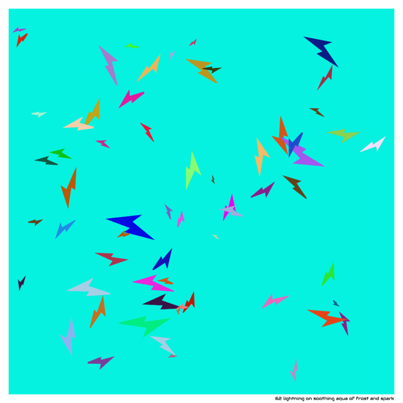62 lightning on soothing aqua of frost and spark
