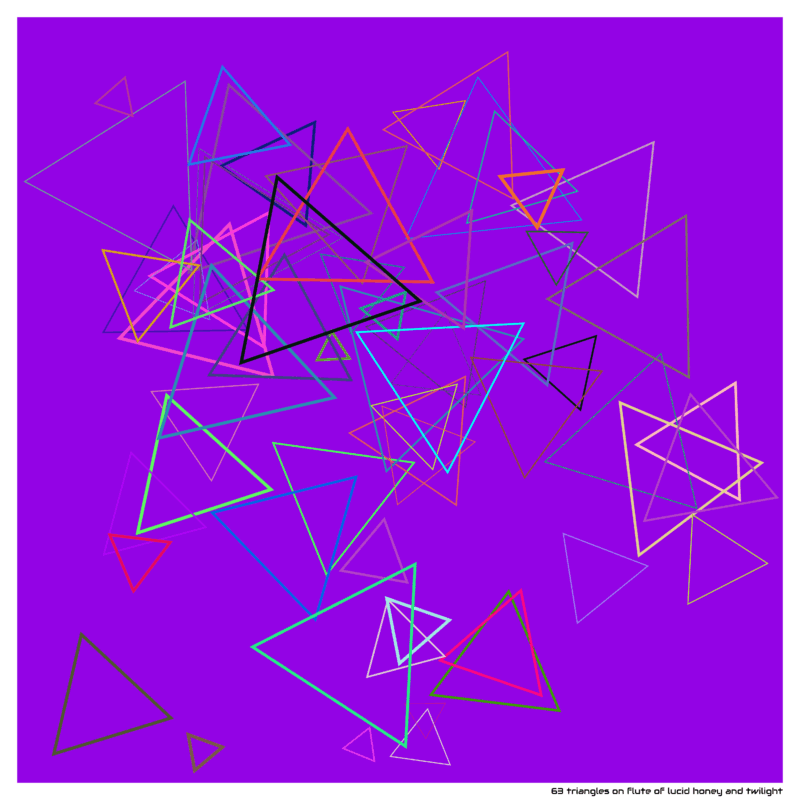 63 triangles on flute of lucid honey and twilight