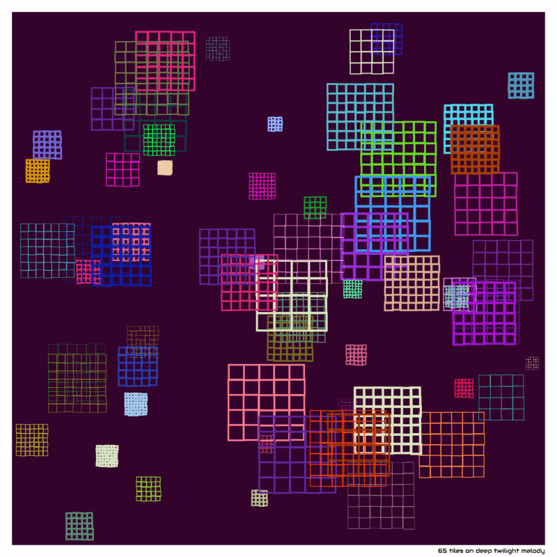 65 tiles on deep twilight melody