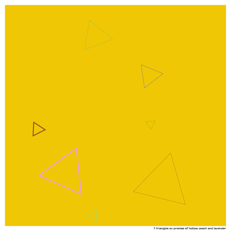7 triangles on promise of hollow peach and lavender