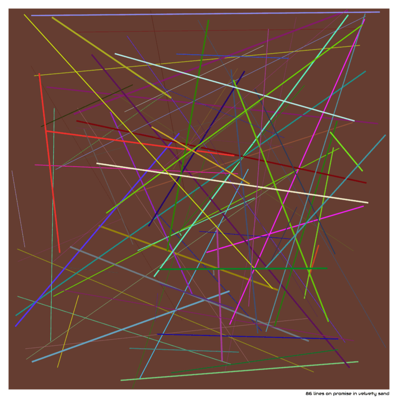 86 lines on promise in velvety sand