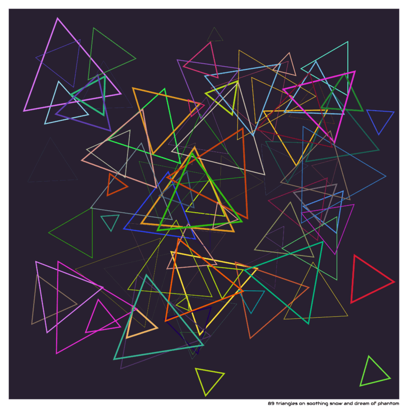 89 triangles on soothing snow and dream of phantom