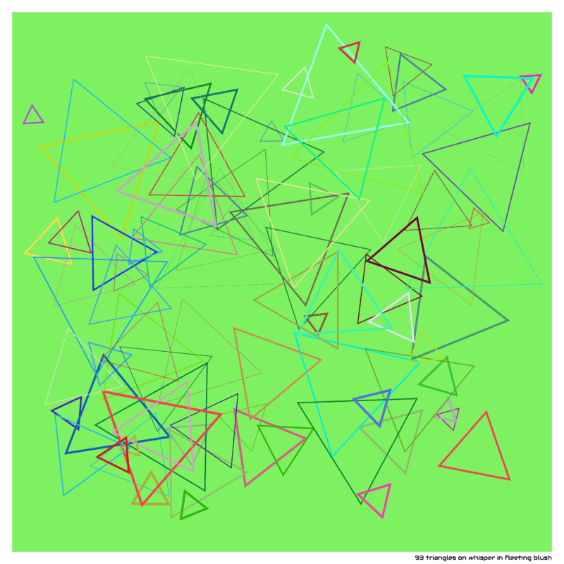 93 triangles on whisper in fleeting blush