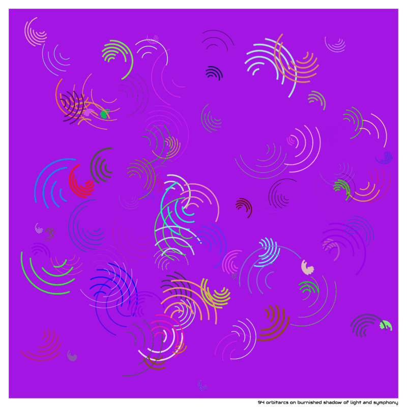 94 orbitarcs on burnished shadow of light and symphony