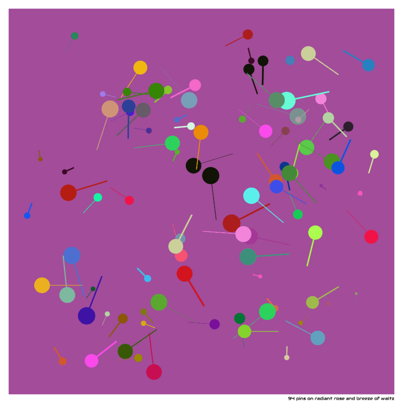 94 pins on radiant rose and breeze of waltz