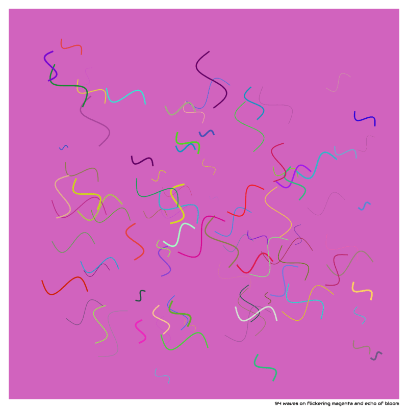 94 waves on flickering magenta and echo of bloom