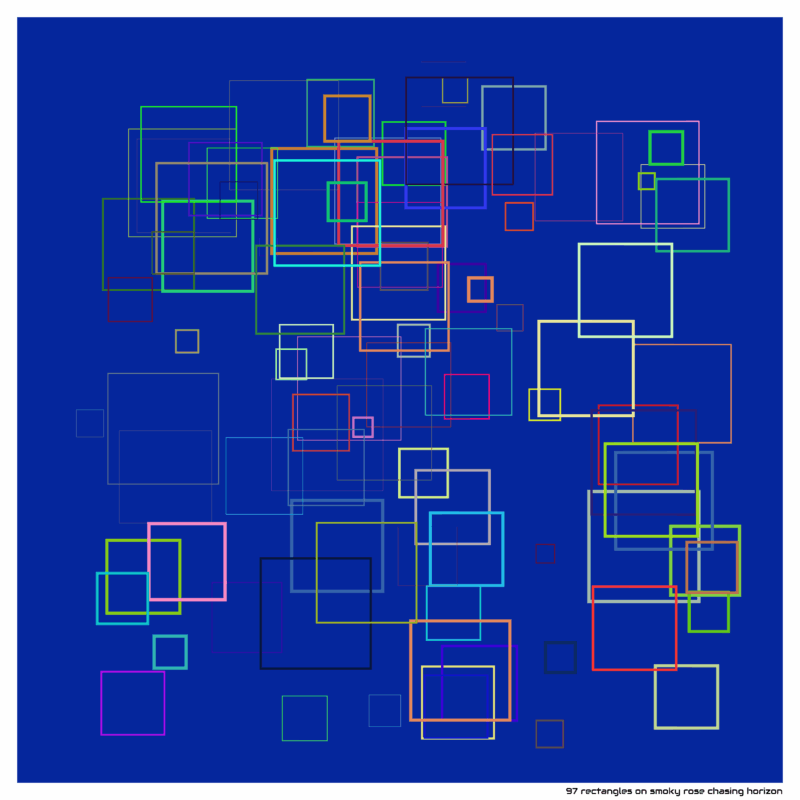 97 rectangles on smoky rose chasing horizon