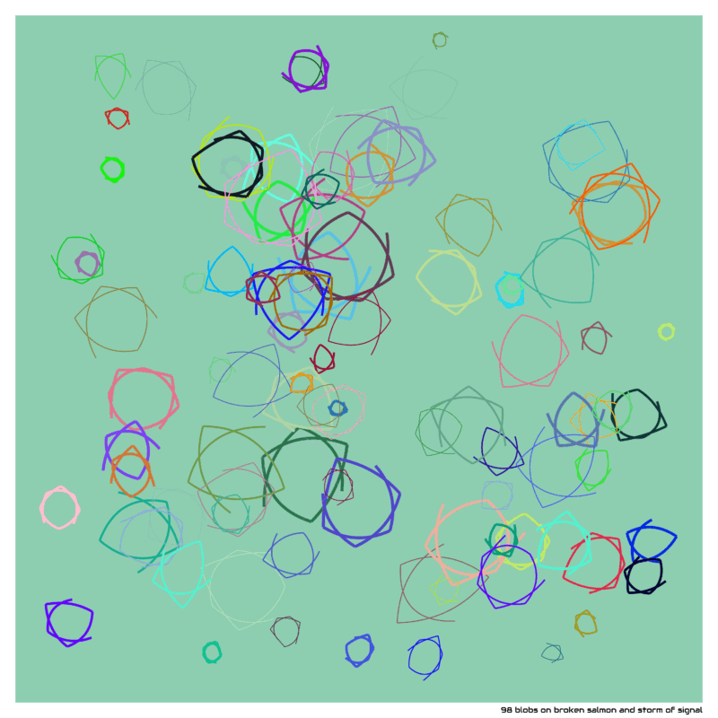 98 blobs on broken salmon and storm of signal