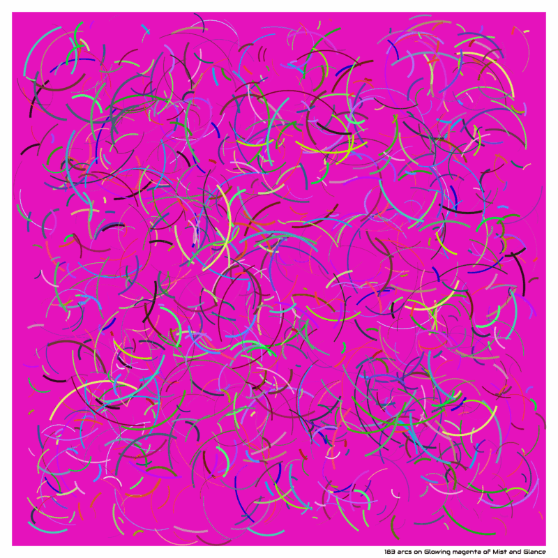 183 arcs on Glowing magenta of Mist and Glance