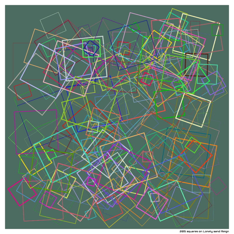 205 squares on Lonely sand Reign