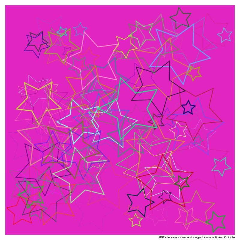 102 stars iridescentmagenta aeclipseofriddle