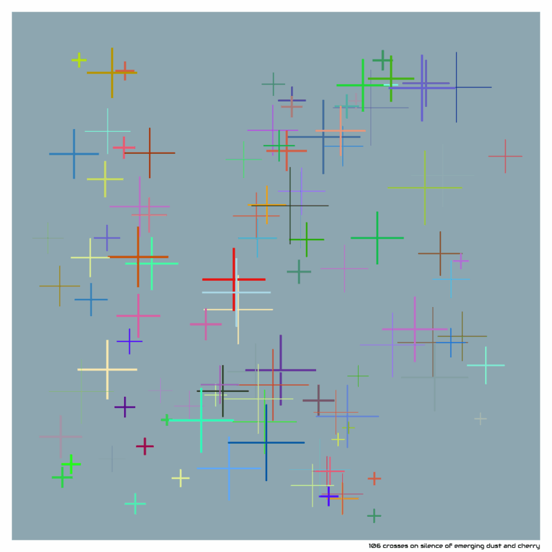 106 crosses on Silence of Emerging dust and cherry