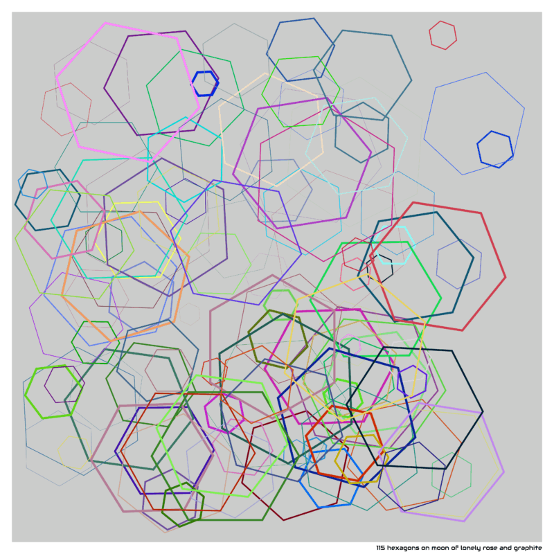 115 hexagons moonoflonelyroseandgraphite