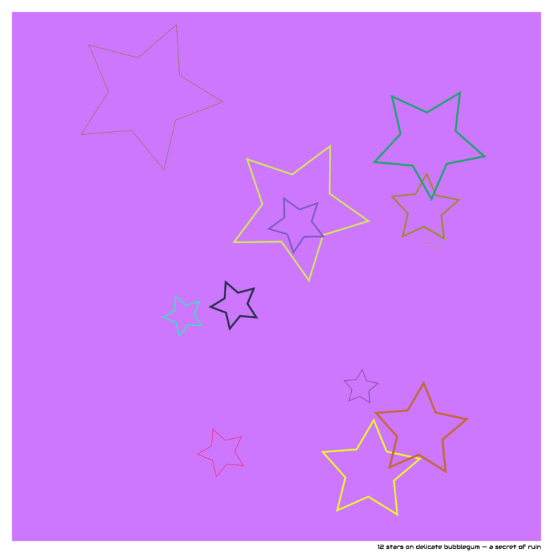 12 stars delicatebubblegum asecretofruin