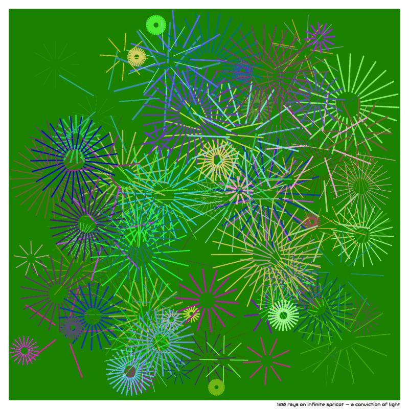 120 rays infiniteapricot aconvictionoflight