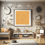 126 ribbons fragmentofgoldenpeachandgray childrens room