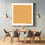 126 ribbons fragmentofgoldenpeachandgray dining room