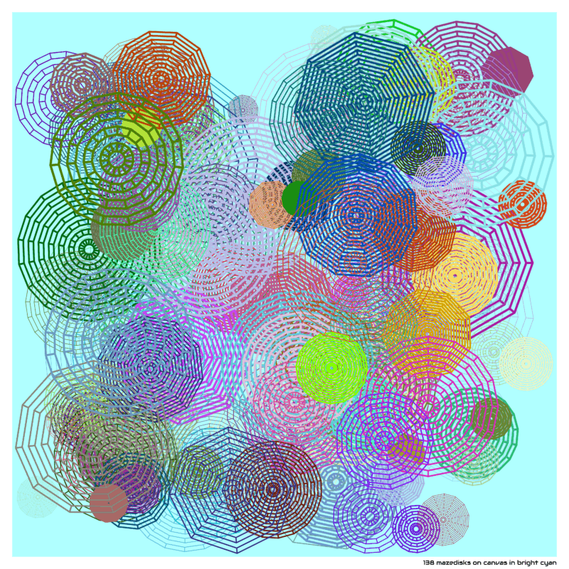 138 mazedisks canvasinbrightcyan