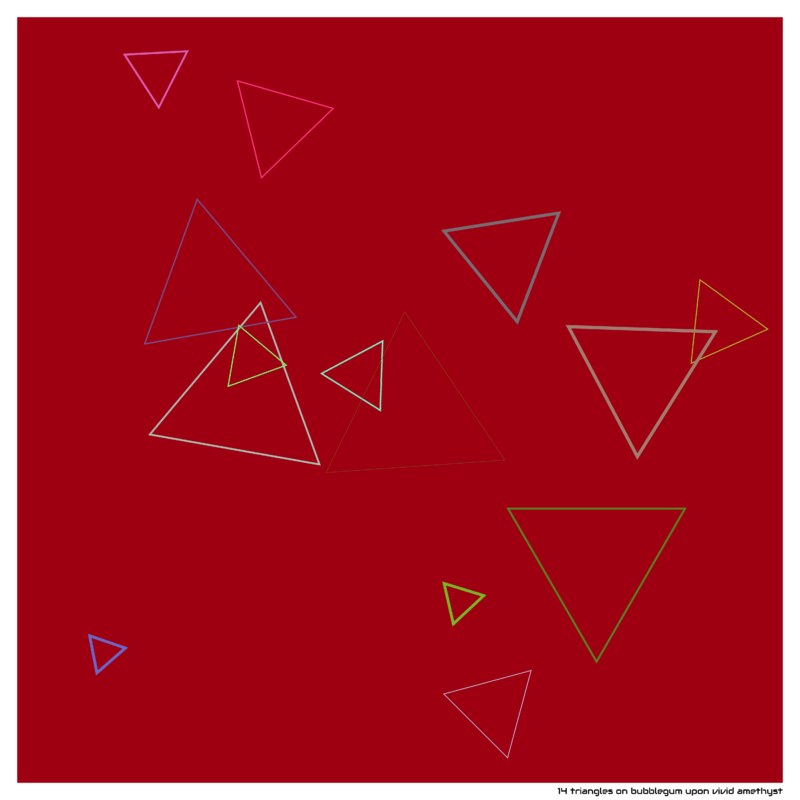 14 triangles bubblegumuponvividamethyst