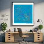143 trapezoids lavenderandturquoiseinawakening office