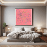 149 blobs greybetweenhollowpowderpink bedroom