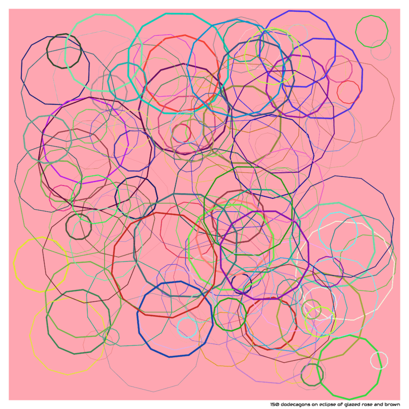 150 dodecagons eclipseofglazedroseandbrown