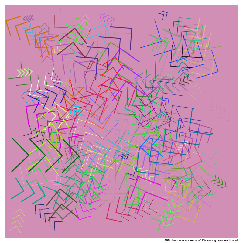 163 chevrons waveofflickeringroseandcoral