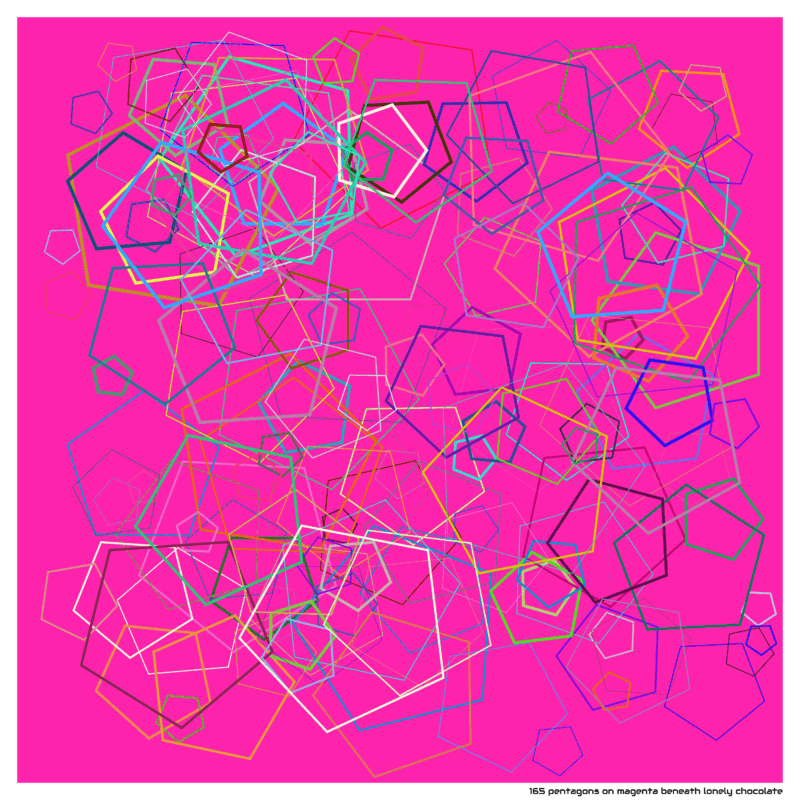 165 pentagons magentabeneathlonelychocolate