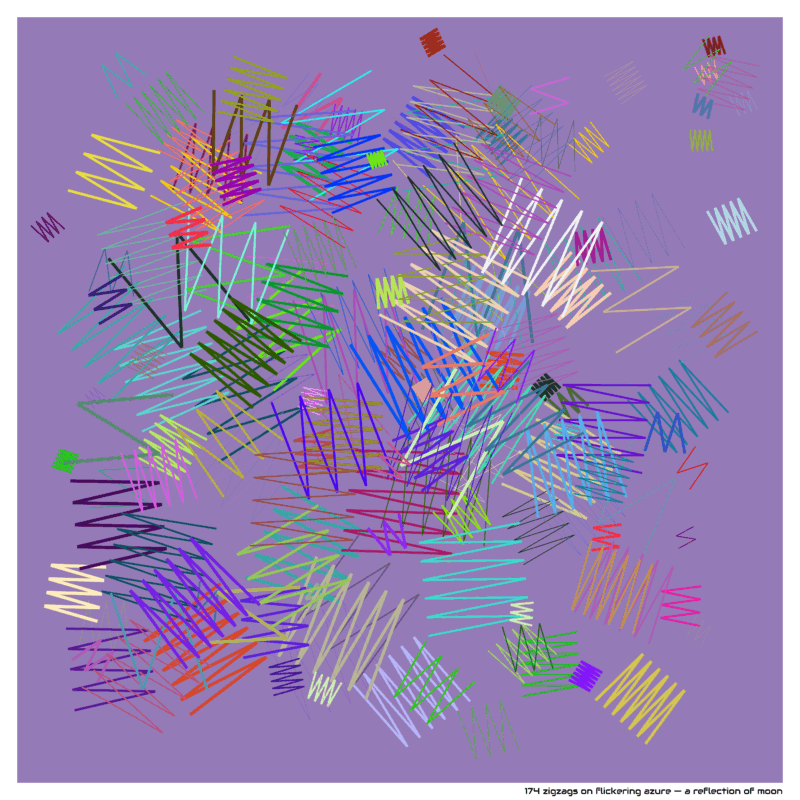 174 zigzags flickeringazure areflectionofmoon