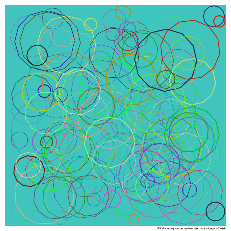 175 dodecagons on Mellow mist — a Mirage of Wish