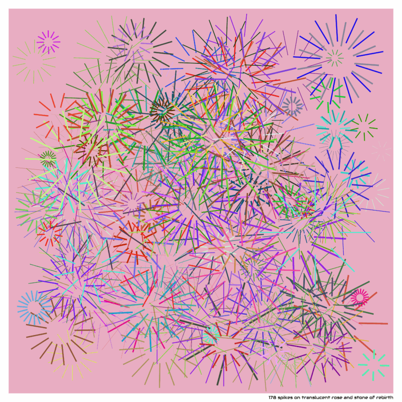 178 spikes translucentroseandstoneofrebirth