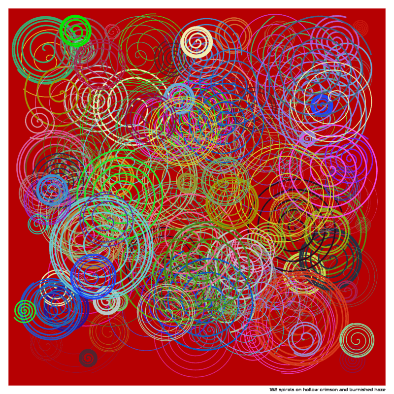 182 spirals hollowcrimsonandburnishedhaze