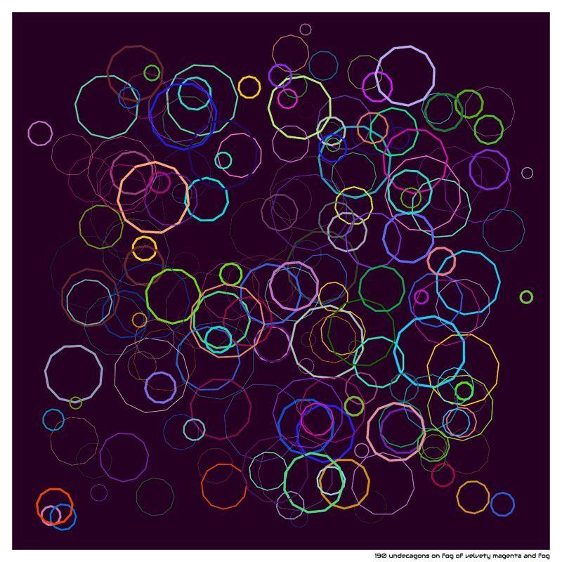 190 undecagons fogofvelvetymagentaandfog