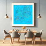 202 trapezoids aquabeneathinfinitemustard dining room