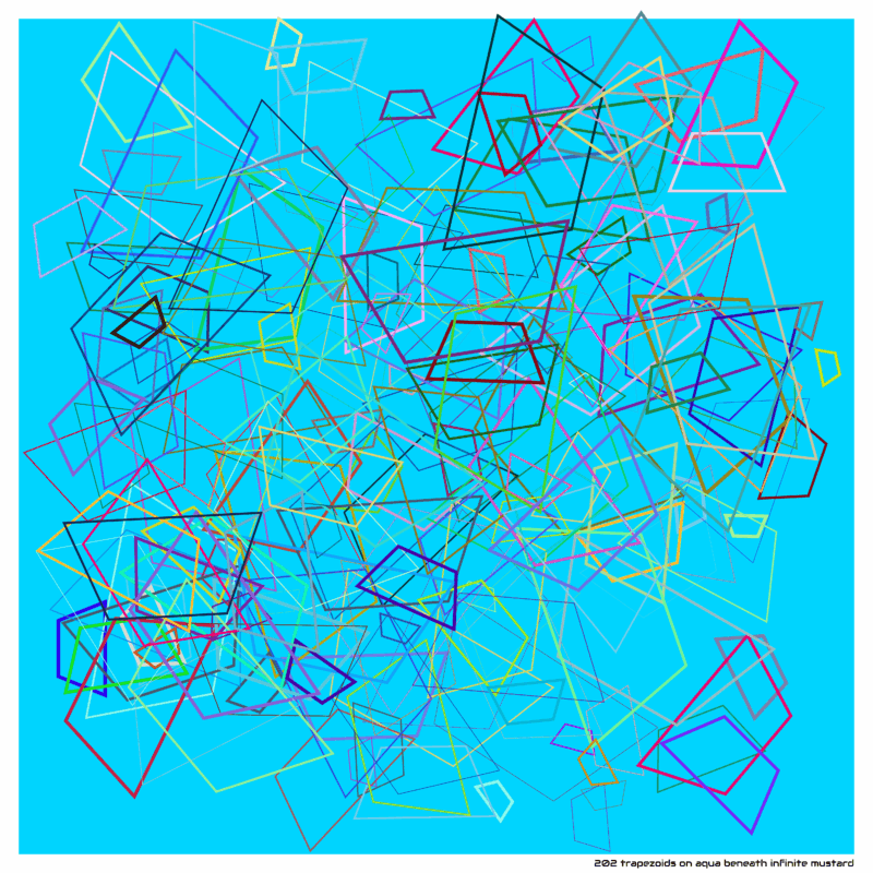 202 trapezoids aquabeneathinfinitemustard
