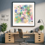 207 tiles ivoryacrossmellowblue office