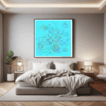 214 undecagons aquaabovedustyblush bedroom