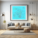 214 undecagons aquaabovedustyblush living room