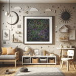 219 pentagons grayaboveenchantedcherry childrens room