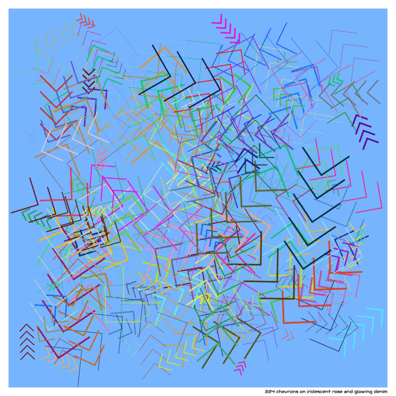 224 chevrons iridescentroseandglowingdenim