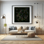225 lozenges deepblack aeclipseofsecret living room