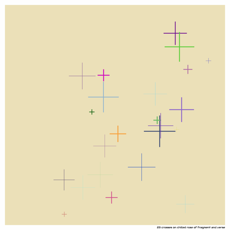 23 crosses chilledroseoffragmentandverse