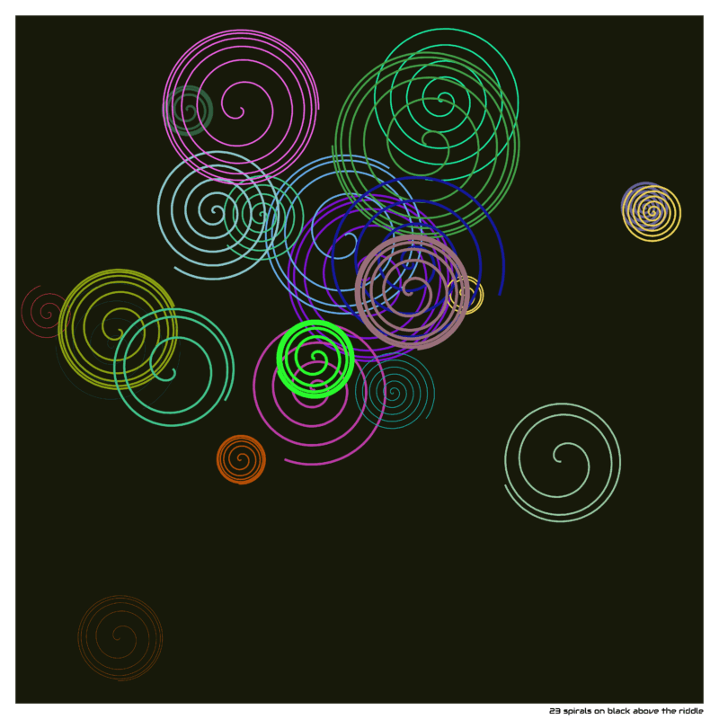 23 spirals blackabovetheriddle